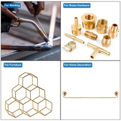 8pcs Brass Rods 1/6″ x 12″ Brass Solid Round Stock Lathe Bar(4mm Dia)