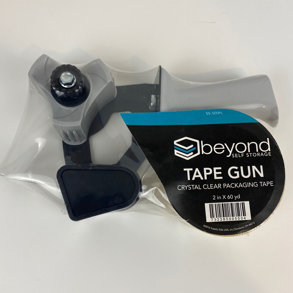 Tape Gun Dispenser w/ 2″ Roll of Clear Packing Tape – Heavy Duty Construction
