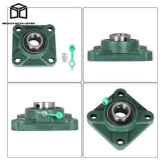10 pcs UCF205-16 Pillow Block Flange Bearing 1″ Bore 4 Bolt Solid Base