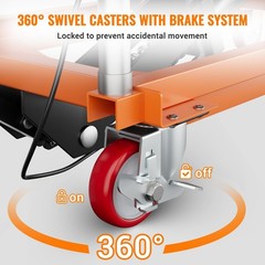 Hydraulic Lift Table Cart 500Lbs Capacity 28.5″ Lifting Height Single Scissor