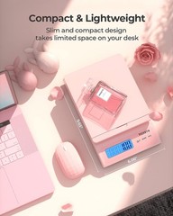 Shipping Scale, Accurate 66lb/0.1oz Postal Scale with Sweet Pink Style, Hold/…