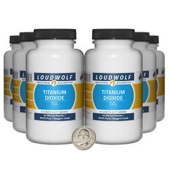 Titanium Dioxide / 3 Lbs / 6 Bottles / 99.9% Reagent Grade / 44 Micron Powder
