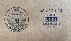 36″ x 12″ x 12″ CARDBOARD BOX – 200 lb – SINGLE BOX