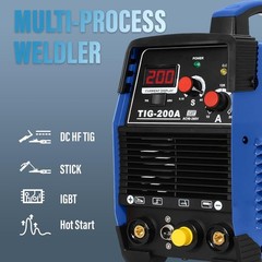 TIG Welder With Gas/Gasless S7 110V/220V 200 Amp 3-in-1 Welding Machine