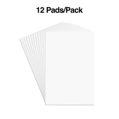 STAPLES Notepads, 4” x 6”, Unruled, White, 100 Sheets/Pad, 12‑Pack White