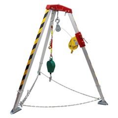 Confined Space Tripod Kit Emergency Rescue Aluminium Alloy 1200 Pounds 20 Meters