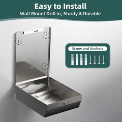 Wall Mount Paper Towel Dispenser Brushed Stainless Steel Large Capacity C Fold Z