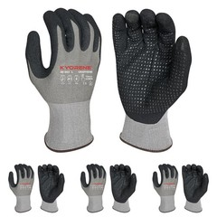 Kyorene Protective Work Gloves– Micro Foam Nitrile Palm with Added Grip– Abra…