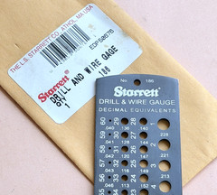 STARRETT No.186 Drill & Steel Wire Gage With “Black Matte Finish”. USA Made 🇺🇸