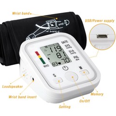 Digital Blood Pressure Monitor Automatic Pulse Meter BP Machine Voice Talking