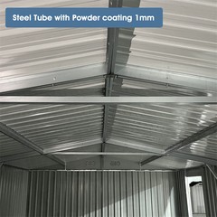 20’x10’ft Heavy Duty Metal Car Garage Shed Galvani Steel Outdoor Storage