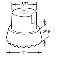 Prime-Line 658-1051 Door Holder, 4 in. Drop Down, Zinc Diecast, Brass Plated,…