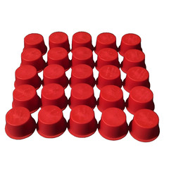 25x Caplugs T-12 Female 3/4″ NPT / IPS Plug Protectors Valves Pipes Fittings Red