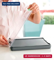 Dexas Clearview Clipcase clipboard13.75 X 9.5 in, Green. See Papers Clearly Outd