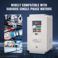 VEVOR 4KW 220V 5HP Variable Frequency Drive Converter VFD Inverter 1 To 3 Phase