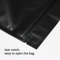 Assorted Size Matte Black Two Sided Foil Mylar Stand up Zip Lock Pouch Bag B01