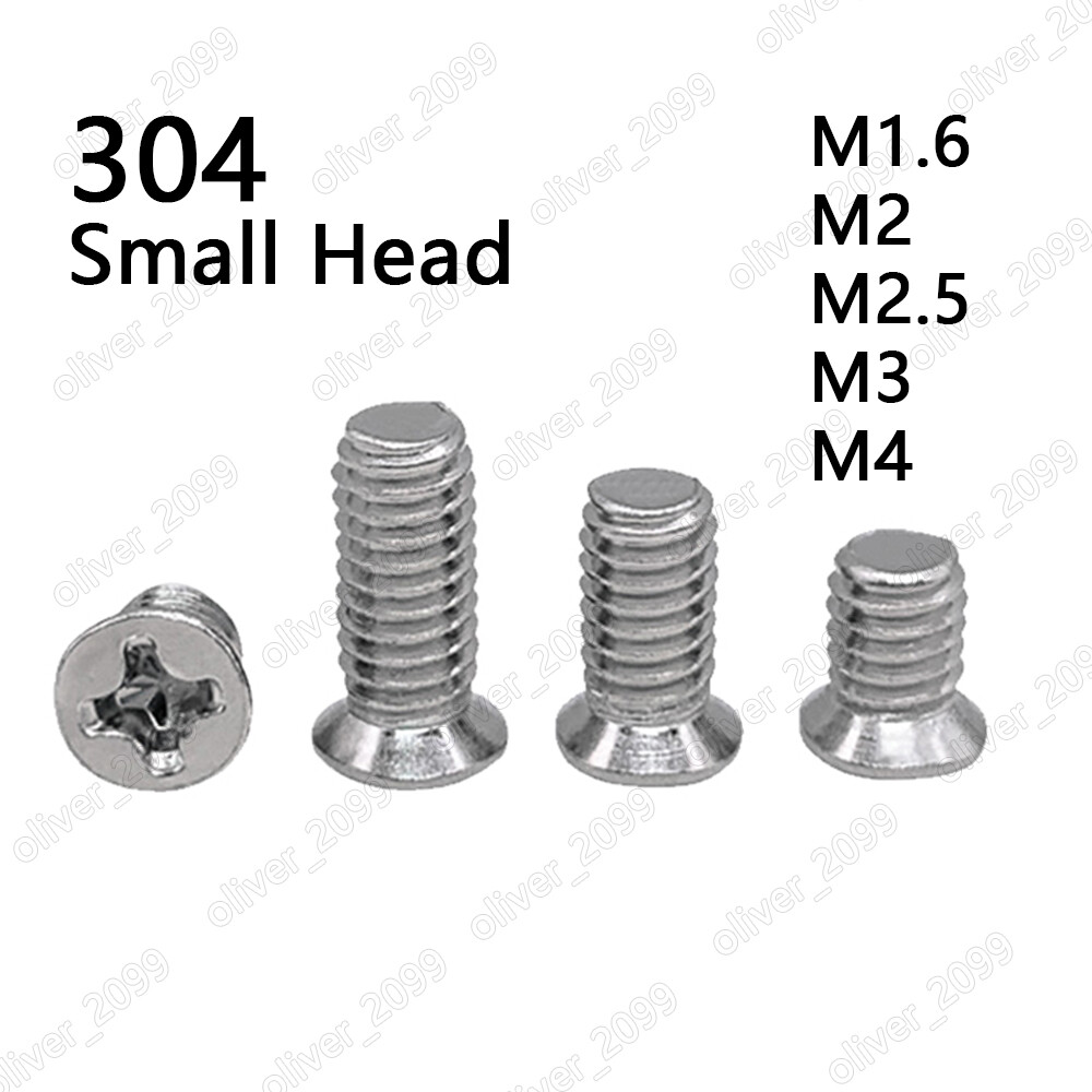 304 Stainless Steel Non-Standard Phillips Countersunk Flat Small Head Screws