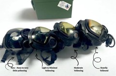 MSA Millennium Gas Mask. W/Drop Leg Pouch used and original used clear lens READ