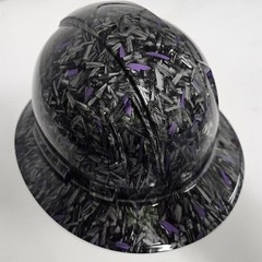 full brim hard hat custom hydro dipped IN FORGED CARBON FIBER PLUM CRAZY PURPLE