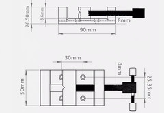 Steel Grinding Vice 2″ Inches Vise 50 mm For Mini Vertical Milling Slide USA