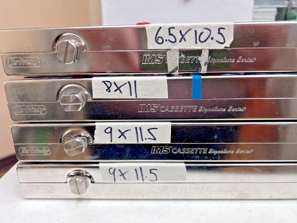 Lot 4 Hu-Friedy IMS Signature Sterilization Cassettes 9×11.5, 8×11, 6.5×10.5