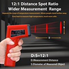 Laser Thermometer Gun NonContact Infrared Temperature Gun,58°F~986°F50°C~530°…