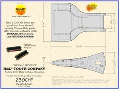 230CHF Heavy Flare H&L Tooth Bucket Teeth + 230DFP Flexpins® 23 230F (5 Pack)
