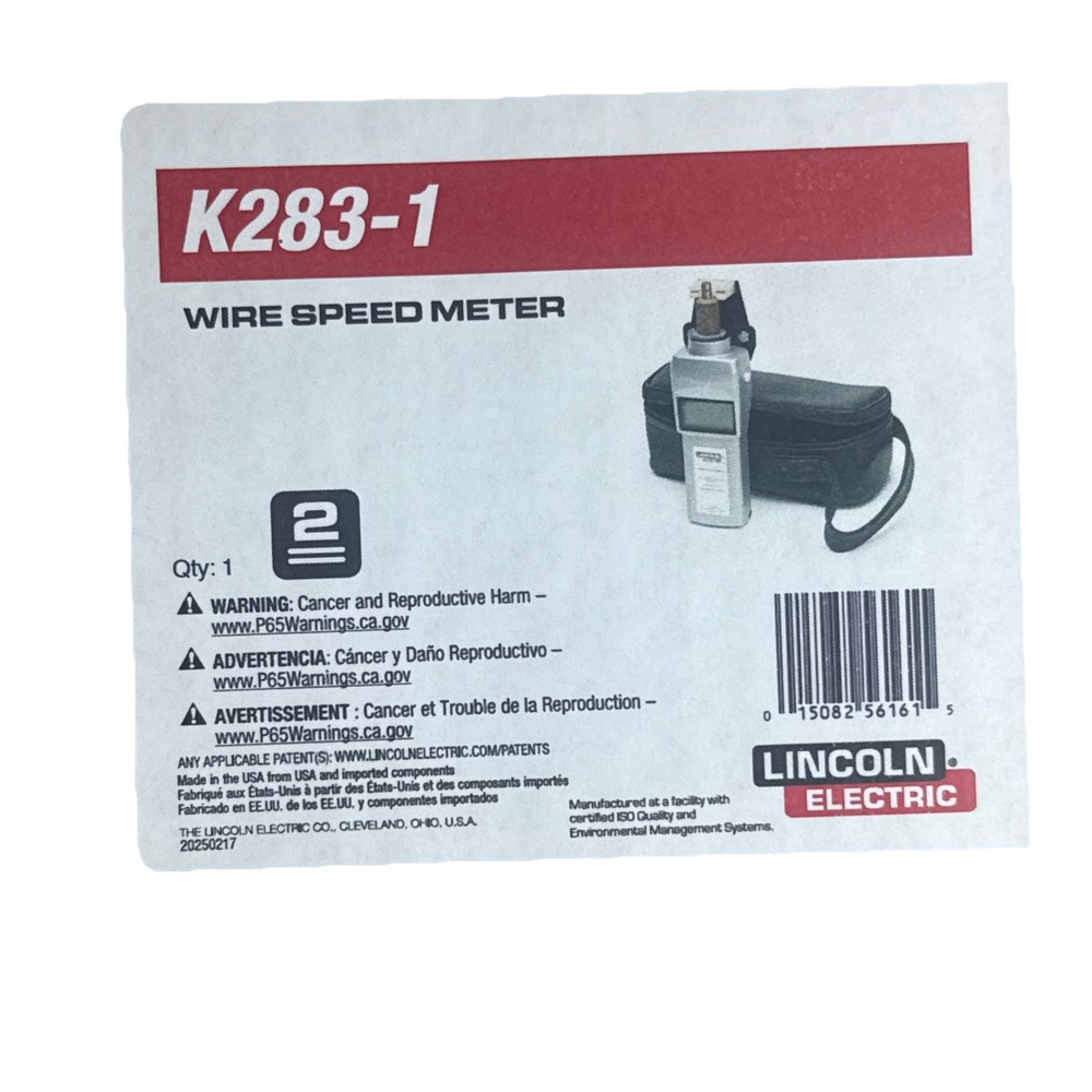 Lincoln Electric K283-1 Portable Digital WFS Meter