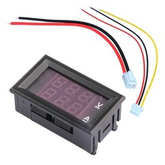 DC 100V 10A LED Digital Voltmeter Ammeter Voltage Current Panel Meter 5 Wire