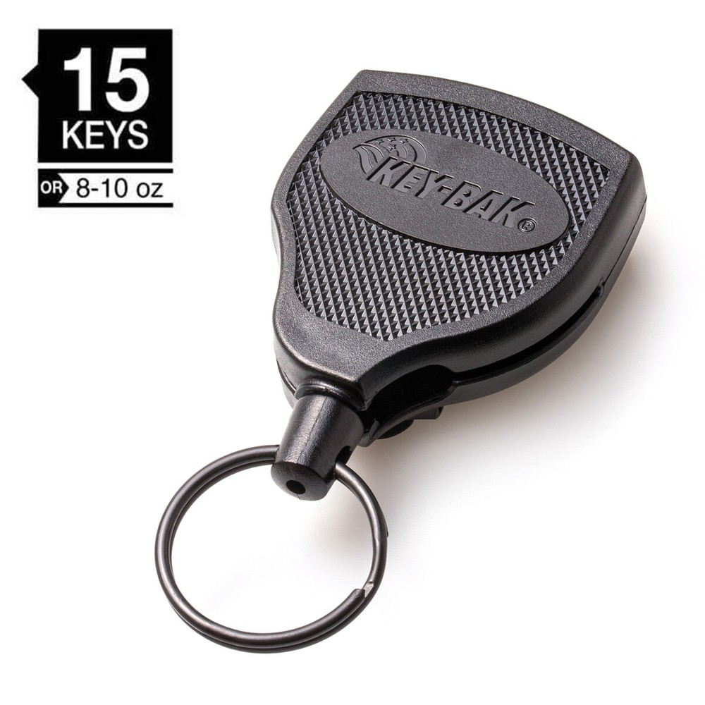 S48K by Key-Bak – Super 48 Heavy Duty Retractable Key Reel with Kevlar Cord