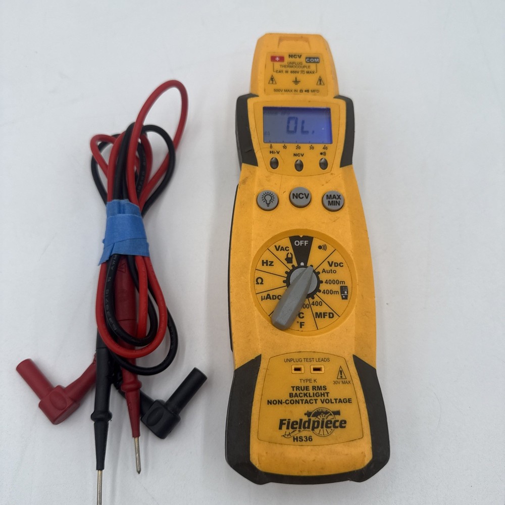 Fieldpiece HS36 True RMS Digital Multimeter Tested W/ Leads FAST FREE SHIPPING!!