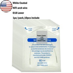 US 10 Pcs Dental Ortho Niti White Arch Wire Super Elastic Upper/Lower 012-020