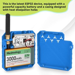 Heltec ESP32 LoRa V3 Development Board+915MHz Antennas +Battery+Meshtastic Case