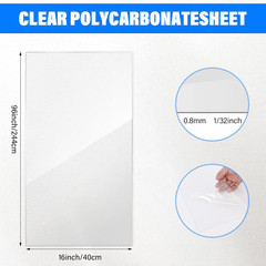 Clear Plexiglass Roll 16×96In Thin 1/32In PET Plexiglass Roll for Craft Projects