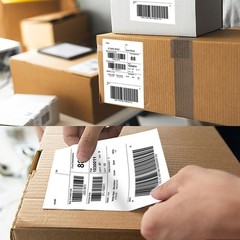 1-20x 500/Stack 4×6 Fanfold Direct Thermal Shipping Labels Blank for Zebra&Rollo