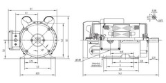 Techtop Electric Motor 2 HP 1800 Rpm 1-PH 115/208-230 Volt 145T Frame