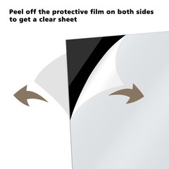 Black Plexiglass Sheets 8×10 – 12 Pack, 0.04″ Thick