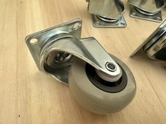 12 Pack 2” Caster Wheels Swivel Top Plate On Polyurethane Wheels PU