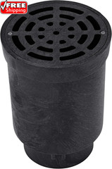 FWSD69 6-Inch round Surface Drain Inlet with Plastic Grate for Flo Stormwater Dr