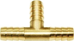1/4″ T-Shaped Brass Hose Fitting – Easy Connect 3-Way Union for Water/Fuel/Air