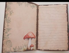 Junk Journal Booklet “WOODLAND CREATURES” HANDMADE Forest Life Lg 5.5″x8.5″ 40p