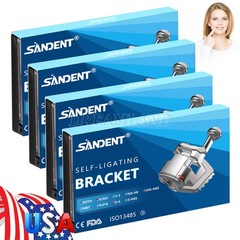 10 Packs Dental Orthodontic Bracket Braces Ceramic MBT 022 with 3-4-5 Hooks