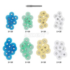 AZDENT Dental Composite Finishing Polishing Disc Metal Bush Contouring Kit
