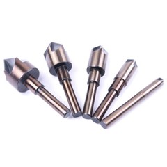 Pack 5 82 Degree 5 Flutes Countersink Drill Bit Set Chamfering Cutter Device
