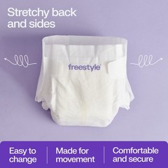Freestyle 2pk Size 3 Diapers 56ct, Chlorine-Free Hypoallergenic
