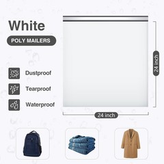 Reliable 50 Pack Poly Mailers 24×24 Inch – Strong Adhesive & Privacy Protection