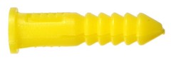 Hillman 370326 Ribbed Plastic Anchor, 4-6-8 X 100 count (Pack of 1), Yellow