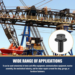 50 Pcs 1/4-20 X 1/2″ Flanged Hex Head Bolts with Reinforced Box, , Fully Threade
