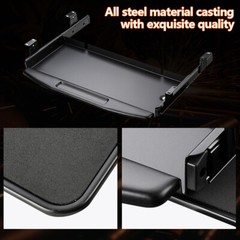 Steel Keyboard Tray Under Desk Drawer Sliding Pull Out w/360° Mouse Tray 22″x12″