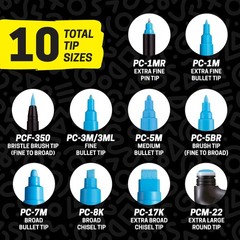 Posca Exclusive Acrylic Paint Markers Gift 1 Count (Pack of 62), Multicolor